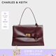 CHARLES&KEITH大號kerry郵差包大容量腋下包包女包生日七夕禮物CK2-20782514 Mulberry Plum紫紅色 大包