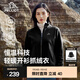 伯希和（Pelliot）抓絨衣男女外套春秋雙面加厚防風(fēng)保暖開衫搖粒絨夾克沖鋒衣內(nèi)膽 【女】曜石黑 L