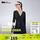 蕉下（beneunder）防曬衣女涼感修身AL11924短款辣妹防曬服女外套漫暮黑M