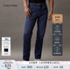 Calvin KleinJeans四季款男士經(jīng)典標牌休閑通勤ck合體版洗水牛仔褲J325321