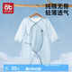 愛貝迪拉新生嬰兒蝴蝶衣夏季薄款開春裝連體家居內(nèi)衣生滿月幼寶寶純棉衣服