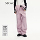 MO&Co.【防水透濕】冬機能風(fēng)腰帶背帶褲休閑褲MBC4JPS001 灰粉色 S 160