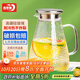 青蘋(píng)果冷水壺涼水壺硼硅耐熱玻璃冷熱水壺嘟嘟壺1.8L大容量家用飯店通用