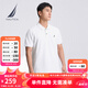 諾帝卡（NAUTICA）【單件直降】男裝25春夏新款商務(wù)休閑舒適親膚棉氨透氣短袖POLO男 白色1BW M