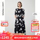 朗姿【Basic衣櫥】小香風(fēng)法式赫本風(fēng)波點(diǎn)裙子女夏新款連衣裙 本白色 L
