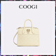 COOGI包包女款輕奢品牌女士手提托特包斜挎包情人節生日禮物送老婆女友 米白-中號