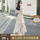 絲柏舍法式V領(lǐng)碎花連衣裙女2025夏裝新款收腰修身顯瘦過(guò)膝長(zhǎng)裙