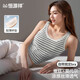 恒源祥女士吊帶莫代爾一體式遮副乳夏季帶胸墊免穿文胸可外穿女生背心 黑間白【小圓領(lǐng)+胸墊款】 M (160)