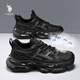 美國馬球協(xié)會(huì)（U.S.POLO ASSN.）休閑老爹鞋男2025新款男鞋夏季透氣運(yùn)動(dòng)鞋厚底增高百搭休閑鞋子男 黑色 44 -