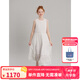 ELLE KIDS童裝 花邊拼接無(wú)袖連衣裙女童夏季新款法式度假繡花裙子 白色 160 (S)