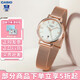 卡西歐（CASIO）女表sheen系列鋼帶蜜桃金藍(lán)寶石鏡面石英日韓表學(xué)生送女友禮物 SHE-4540CGM-4A鋼帶小表盤+皮帶