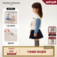Teenie Weenie Kids小熊童裝24秋冬款男女寶寶撞色印花加絨衛(wèi)衣 粉色 100cm