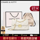 CharisKitty【娜扎同款】小c&k菱格腋下包包女包2025年新款鏈條包單肩斜挎包 CK女包-米白色【生日禮物送女友老婆走心】