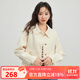 熙世界（sllsky）小香風(fēng)休閑短款外套女新款女裝上衣小個(gè)子百搭翻領(lǐng)夾克2025年秋裝 奶霜白 M