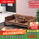 景典 紅木家具 非洲雞翅木(學(xué)名：非洲崖豆木) 羅漢床素面獨板加厚實木客廳中式床榻 1米素面羅漢床+炕幾 1.2米以下