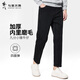 與狼共舞【加厚】牛仔褲男士冬季保暖寬松彈力休閑百搭褲子男錐形九分褲