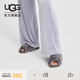 UGG秋季女士交叉茸茸居家懶人毛毛鞋 1123572CHRC|炭灰色38