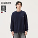 gxg.jeans男裝* 多色基礎刺繡絞花保暖圓領(lǐng)毛衣針織衫男25年冬新品 藏青色 L (175)
