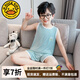 G.DUCKKIDS男童睡衣莫代爾冰絲薄款兒童家居服套裝夏季新款男孩背心短褲套裝 綠色 150 (建議身高140cm 12-13歲)cm