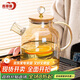 青蘋(píng)果高硼硅耐熱玻璃冷水壺 高顏值玻璃涼水壺泡茶壺琥珀色1.8L