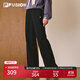FILA FUSION斐暖科技|斐樂(lè )潮牌針織長(cháng)褲女2025冬季新款時(shí)尚加絨休閑褲 正黑色-BK L 170/70A/L