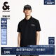 杰克·瓊斯（JACK&JONES）男裝25年速干POLO衫男士翻領(lǐng)短袖T恤夏季潮流寬松休閑戶外半袖 E40黑色 常規(guī) L