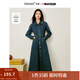 茵曼（INMAN）x米雷聯(lián)名復古文藝牛仔連衣裙2025季女裝新品翻領(lǐng)系腰帶長(cháng)裙 牛仔藍 M