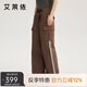 艾萊依工裝羽絨褲款時(shí)尚拼接織帶戶外運(yùn)動(dòng)保暖潮流長(zhǎng)褲 浣熊棕L