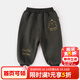 嘟嘟家兒童褲子秋冬款寶寶冬裝保暖長(cháng)褲奧粒絨運動(dòng)褲女童加絨褲男童衛褲 軍綠色 100