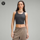 lululemon丨Logo Charm 女士前胸系帶設(shè)計(jì)羅紋背心 LW1EUBS 石墨灰 S /6