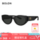 BOLON暴龍眼鏡王鶴棣同款25年新品貓眼太陽鏡防曬墨鏡送男女友BL3208 C10 亮黑色-偏光