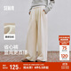 森馬（Semir）寬松打褶仿呢闊腿褲垂感2025慵懶糯米褲休閑褲女冬季109725127010
