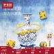 夢金園 七夕禮物黃金轉(zhuǎn)運珠 足金琺瑯青花系列硬金轉(zhuǎn)運珠串珠 生日禮物