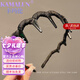 卡瑪倫（KAMALUN）發(fā)箍輕奢女款2025新款洗臉專用壓發(fā)高顱頂發(fā)卡高端發(fā)飾外出頭飾 雅黑色