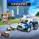 W WISE BLOCK積木拼插兒童益智玩具車遙控警車可拼裝汽車模型生日禮物