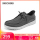 斯凱奇（Skechers）閃穿鞋男鞋秋季休閑鞋一腳蹬商務(wù)板鞋軟底豆豆鞋帆布鞋210959