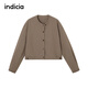 indicia標記商場(chǎng)同款25秋新款圓領(lǐng)短外搭開(kāi)衫薄款外套F2C5WT379N 咖色 L