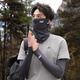 啄木鳥(niǎo)（TUCANO）冰絲防曬面罩男士夏季防紫外線(xiàn)全臉口罩騎行透氣冰袖面巾護頸脖套 深灰套裝【面罩+冰袖】