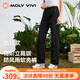 MOLY VIVI立裁沖鋒軟殼褲女秋冬防風(fēng)防雨水戶(hù)外徒步運動(dòng)褲登山褲魔力薇薇 經(jīng)典黑（薄絨款 防風(fēng)防雨水） XL