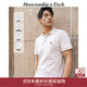 Abercrombie & Fitch【經(jīng)典POLO】小麋鹿圖案男裝25夏季美式通勤短袖T恤124-5182 白色 M (180/100A)