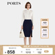 PORTS寶姿年秋冬新品女裝半身裙ALL9S003NWQ088 NAVY M (6)