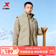 特步（XTEP）羽絨馬甲男女冬季坎肩立領(lǐng)工裝無(wú)袖背心保暖舒適外套防潑水馬甲 天灰色 L
