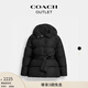 蔻馳（COACH）奧萊女士聚酯纖維短款腰帶冬季戶外羽絨服外套保暖服加厚 黑色 S