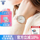 卡西歐（CASIO）女表sheen系列鋼帶蜜桃金藍(lán)寶石鏡面石英日韓表學(xué)生送女友禮物 SHE-4539CGM-4A鋼帶大表盤+皮帶