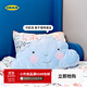 宜家（IKEA）FJADERMOLN費德蒙床頭靠墊藍色云朵柔軟抱枕頭靠枕頭 靠墊淺藍色59x34cm