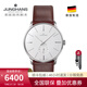 榮漢斯（JUNGHANS）德國手表榮漢斯大師皮帶休閑簡約手動機械男女腕表送男友禮物