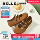 百麗（Belle）珍妮吐司舒適勃肯鞋女2025秋新內增高休閑瑪麗珍鞋E7N1DCQ5 棕色 38