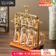CLITON金箔高檔水晶白酒杯分酒器禮盒套裝一口杯二兩小酒杯烈酒杯6杯6壺