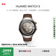 HUAWEI WATCH 5 46mm高端款航天級鈦合金表殼木星棕素皮復合表帶首創(chuàng  )X-TAP智感窗鴻蒙AI腕上小藝eSIM通信