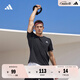 adidas休閑舒適上衣圓領(lǐng)短袖T恤男裝阿迪達(dá)斯官方輕運(yùn)動(dòng) 黑色/白   XL